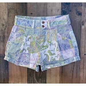 Pilcro Floral Paisly Spring High Rise Shorts Size 27